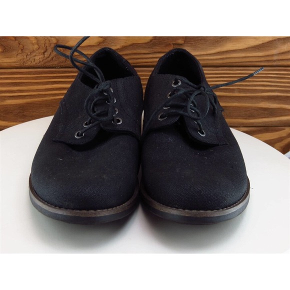 Perry Ellis Sz 10 Derby Oxfords Black Fabric Men Lace‎ Up Westbrook Medium - Picture 3 of 11